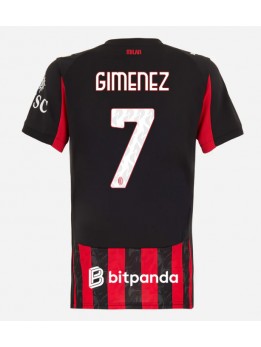 AC Milan Santiago Gimenez #7 Zenski Domaci Dres 2025-26 Kratak Rukavima AC Milan Santiago Gimenez #7 Zenski Domaci Dres 2025-26 Kratak Rukavima
